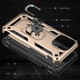 thumbnail image 4 of Feishell Hybrid Armor Phone Case for iPhone 13 Pro,Military Grade Shockproof 360 Rotatable Metal Ring Holder Kickstand Support Magnetic Car Mount Dual Layer Protective Phone Cover,Gold, 4 of 8