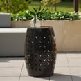 thumbnail image 2 of Tcbosik Outdoor Metal Table, 12.5" Cylindrical End Table, Accent Table for Patio, Deck, Porch, Living Room, Black, 2 of 8