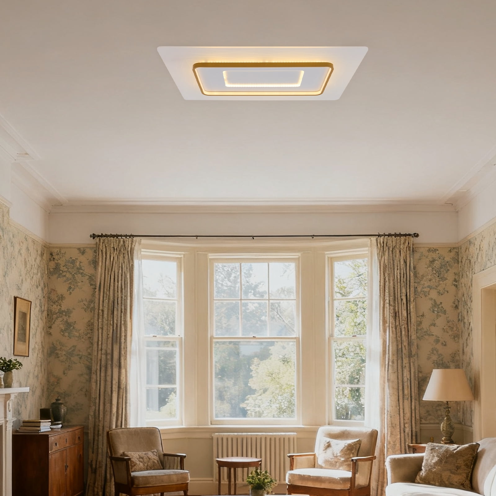 LED Ceiling Light, Dimmable Ceiling Lamp, Modern LED Ceiling Light Fixture, suitable for the dining room, living room, bedroom