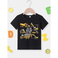 thumbnail image 2 of Camiseta con estampado de excavadora "Nunca se tienen demasiados camiones" de MILKYSHIP para niño. Camiseta informal de algodón de manga corta, cuello redondo, ideal para el verano., 2 of 6