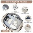 thumbnail image 4 of SYCNB Large Travel Duffel Bag, Weekender Overnight Bag for Women, Gym Tote Bag with Shoe Compartment & Toiletry Bag, Carry-On Weekend Bag for Women with Wet Pocket for Travel Business, Beige Brown, 4 of 7