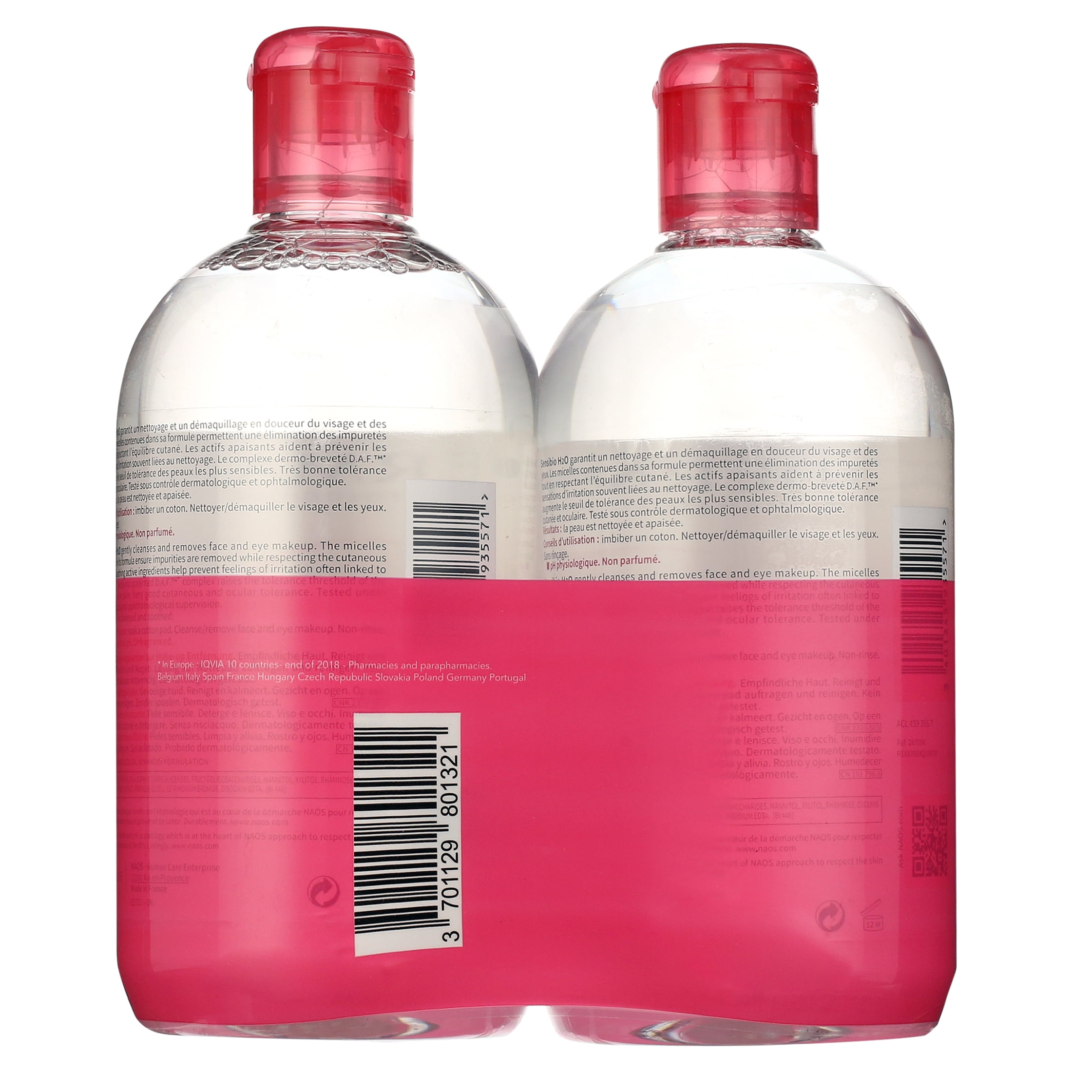 Bioderma Sensibio H2O 500ml 9本 Bioderma Sensibio H2O Micellar Water, 500ml | Masksheets