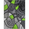 thumbnail image 2 of Electric Green/Grey/Silver/Black/Abstract Area Rug Modern Contemporary Flower/Swirls Pattern 5' x 7', 2 of 5