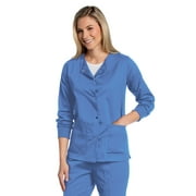 Landau All Day Women's Two Pocket Snap Front Scrub Jacket, Style 3507