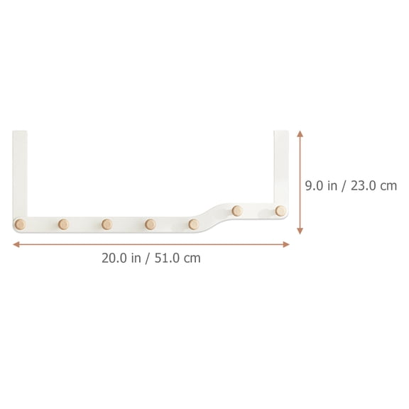 Phenofice Door Hanger Hook for Jackets White Beech for Adults 1Set 20.04X9.04X0.98in