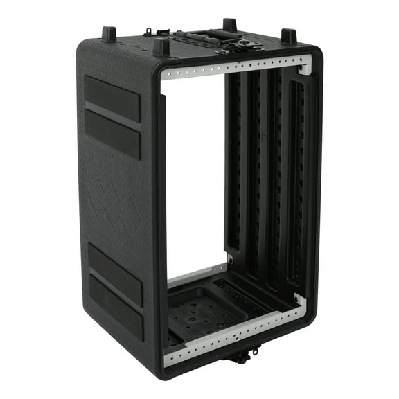 Wildnix Heavy-duty Rack Case with High-strength Twist Locks, Sturdy Feet, Rounded Corners, Secure Handle, and Waterproof Design for Amplifier Equipment Protection