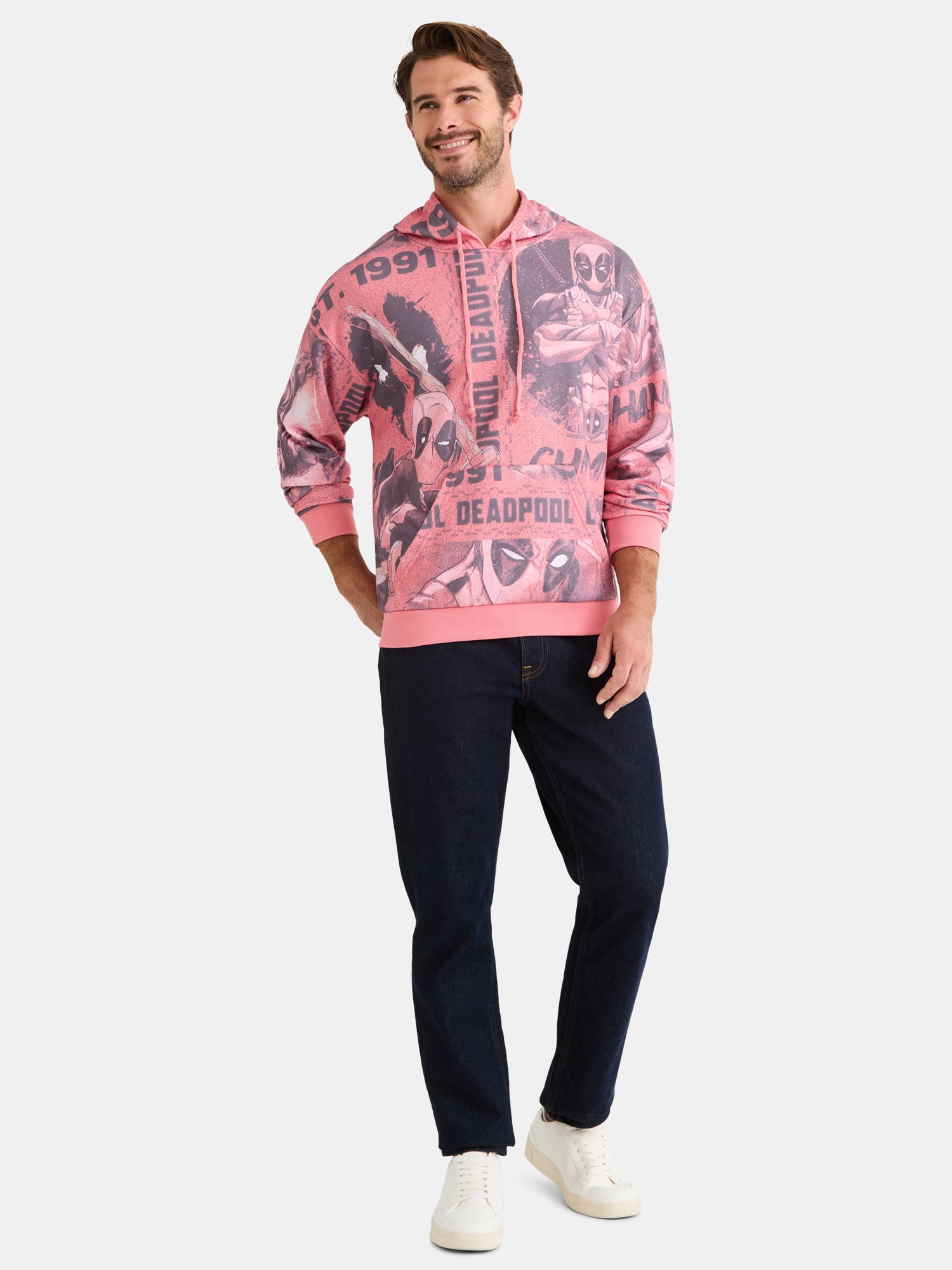 Deadpool Men's & Big Men's Graphic Hoodie Sweatshirt, Sizes XS-3XL