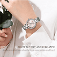 thumbnail image 3 of NIBOSI Women Fashion Watch Diamond Analog Quartz Female Watch for Women Luxury Dress Ladies Stainless Steel Luminous Waterproof Wrist Watches, 3 of 5