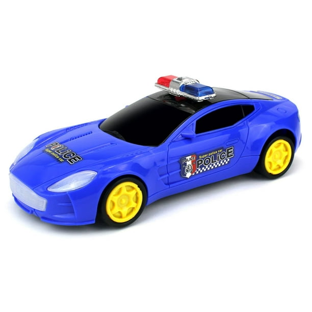 Supercar Police Battery Operated Kid's Bump and Go Toy Car w/ Cool ...