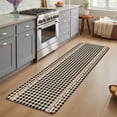 thumbnail image 3 of Runner Rug 15.7"x47.2", Country Star Plaid Non Slip Backing Floor Mats Area Rugs, Absorbent Muddy Dirt Trapping Carpet for Hallway Entryway Kitchen Bedside Black Retro American Farm Barn Berry, 3 of 9