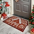 thumbnail image 6 of YIKA Christmas Carpet Entrance Door Mat Household Absorbent Nonslip Foot Mat Dirt Proof Mat Bathroom Nonslip Mat Size 15.7x23.6 Inch Santa Claus Christmas Tree Snowflake Elk Carpet Mat A, 6 of 6