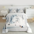thumbnail image 2 of jejeloiu Skiing Game Twin Comforter Sets,Sport Gamer Bedding Set For Teens Reversible 2pcs, 2 of 8