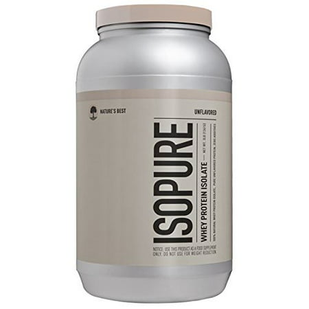 Isopure Whey Protein Isolate Powder, Unflavored, 25g Protein, 3