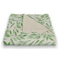 thumbnail image 2 of Creative Products Green Leaf Pattern 50x60 Coral Fleece Blanket, 2 of 3