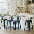 AYFDEGT Stools Set of 4 Counter Height Stools Industrial Metal