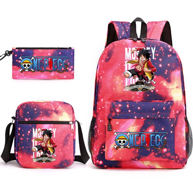 Lightning Pet Backpack Three Piece Set, Backpack Student Schoolbag