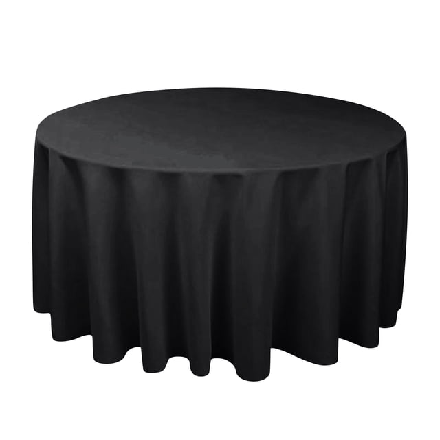 Nappe Ronde 55 Pouces Ronde, Résistante aux Taches et aux Plis, Nappe Ajustable Réutilisable et Lavable en Tissu Polyester, Couvre-Table pour Décoration de Fête, Mariage et Banquet