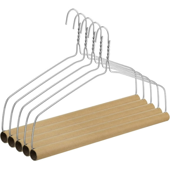 5 Sets Dry Cleaner Hangers 18 Inch Drapery Hanger and Tubes with Strong 10.5 Gauge Wire for Heavy Items