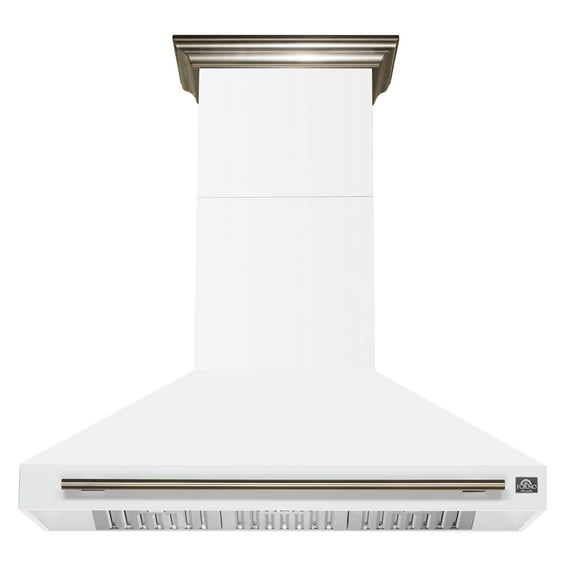 Forno Aria 48 Inch Wall-Mounted Range Hood in White