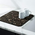 thumbnail image 5 of Coffee Bar Mat Accessories for Countertop Absorbent Hide Stain Rubber Backed Dish Drying Mats for Kitchen Counter Draining Pad Decor Gift Fit Under Coffee Maker Coffee Pot Espresso Machine (18x16in), 5 of 6