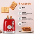 thumbnail image 2 of CROWNFUL 2-Slice Toaster with Extra Wide Slots, Retro Stainless Steel Toaster, 2 of 8