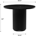 thumbnail image 2 of KithKasa Round Dining Table Wood Kitchen Table Pedestal for Dining Room Living Room, 40" Black Dinning Room Tables for 2-4 Adult, Farmhouse Dinner Table with Solid Wooden Table Base(Only Table), 2 of 7