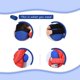 thumbnail image 5 of Mini Cuello Almohada Cojin Asiento Sofa Columna Almohada Dormir Cuello Apoyo para Viajes Casa Oficina (Azul) EOTVIA No, 5 of 5