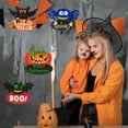 thumbnail image 4 of pdqouc Hallow-een Party Supplies Halloween Atmosphere Halloween Wooden Decorations Halloween Pumpkin Skeleton Bat Party Scene Wooden Decoration 2024 Trendy Popular Holiday Decor Props, 4 of 6