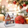 thumbnail image 2 of Matoen Christmas Decorations Village House Decor Xmas Lantern Decorative Resin House Collectible Buildings Figurine Decoration with LED Light for Kids, 2 of 6