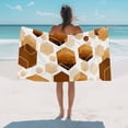 thumbnail image 3 of Beach Towel Orange Geometric Bath Pool Towels Modern Abstract Lines Absorbent Beach Towel Soft Large Quick Dry Lightweight Camping Travel Sports Yoga Gym Swim Towels for Adult 35x70 Inch, 3 of 9