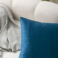 thumbnail image 5 of UlikTree Velvet Throw Pillow Covers 2 Pack - Soft Cushion Cover for Sofa Couch Decorative Square Pillowcase, Solid Modern Style Accent Pillows Covers with Zipper 12x20 Inches Navy Blue, 5 of 7