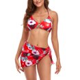 thumbnail image 2 of Halter String Bikini Sets Transpirable Floral Impreso Back Ties Halter Bikini Traje de baño Elástico Encantador para Mujer para Playa ANGGREK Otros, 2 of 6
