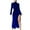 Blue, variant on cfhntfmh Party Dresses for Women Winter Fall High Neck Casual Long Sleeve Maxi Dress Warm Side High Slit Bodycon Dress
