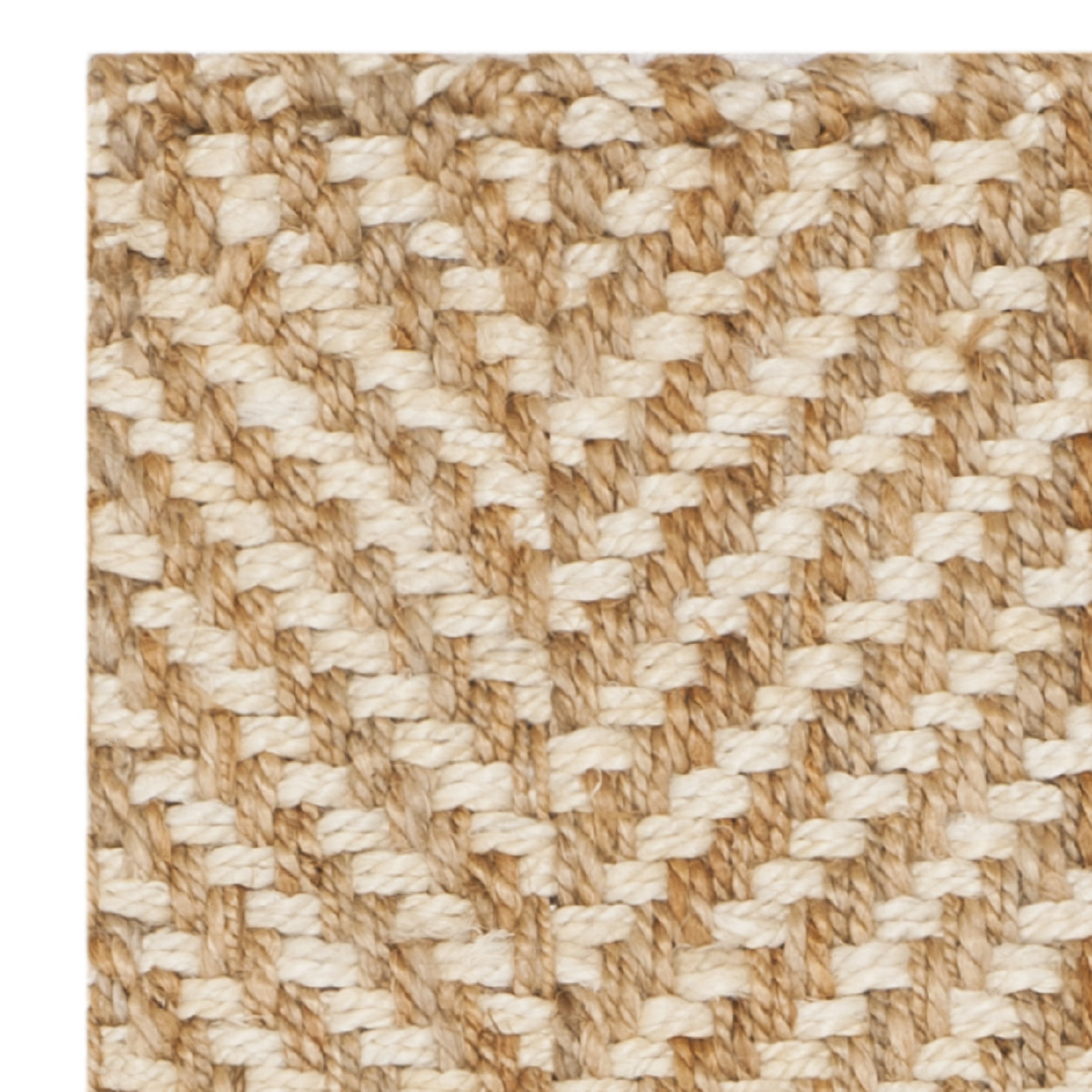 SAFAVIEH Natural Fiber Houston Braided Jute Runner Rug, Ivory/Natural, 2'3" x 8'