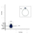 thumbnail image 5 of ANGARA Natural Pear-Shaped 1.52 ct Blue Sapphire Halo Engagement Ring in 14K White Gold for Women (Size-9x6mm) | September Birthstone, Anniversary, Jewelry Gift for Women | Natural Blue Sapphire Ring, 5 of 9