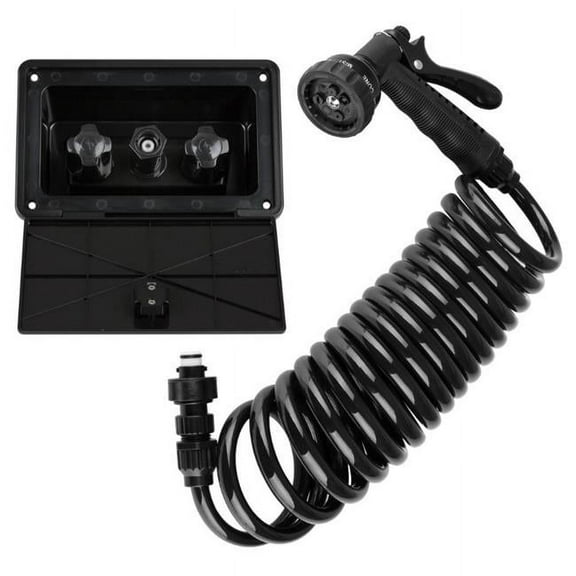 Dura Faucet  RV Exterior Quick Connect Spray Box Kit, Black