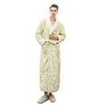 thumbnail image 3 of Lindreshi Robes for Women Fuzzy Unisex Winter Lengthened Coralline Plush Shawl Bathrobe Long Sleeved Robe Coat, 3 of 9