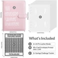 thumbnail image 2 of Wattne 100 Envelopes Money Saving Challenge Book - Fun Budget Binder for Saving $5,050, Savings Challenges Budget Book Binder, Budget Planner Book (Pink), 2 of 6