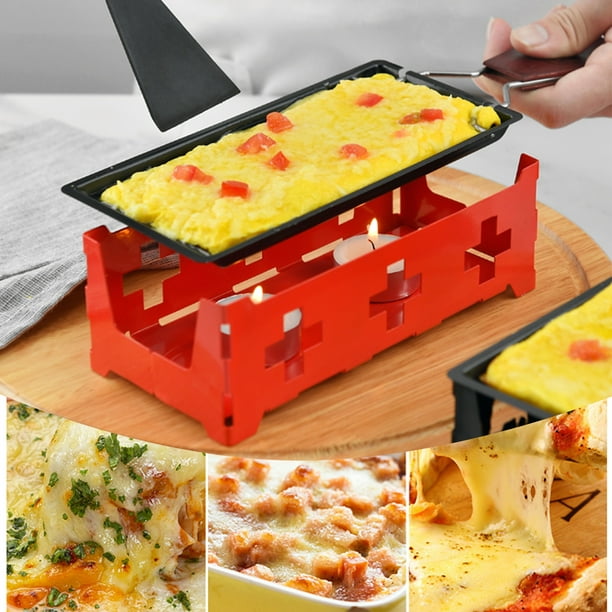  Portable Cheese Raclette Grill Mini Raclette Set Non-Stick  Baking Tray Home Kitchen Grilling Tool : Home & Kitchen