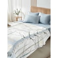 thumbnail image 5 of Christmas Tree Flat Sheet Only Twin Size, Soft Breathable Bed Top Sheets for Mattress, White Xmas Snowflake Watercolor Luxury Bedding Flat Sheets for Home Hotel Bedroom Bed Protection, 5 of 9