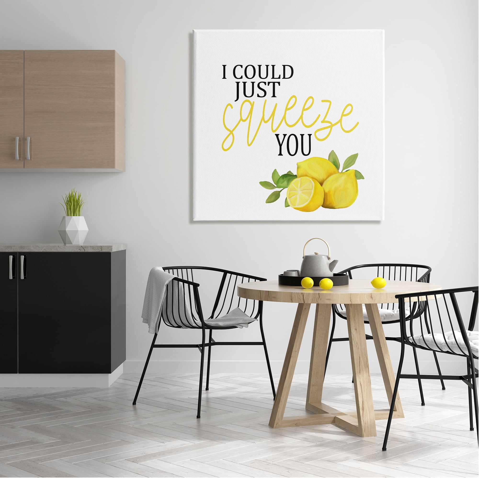 Stupell Industries Charming Lemon Squeeze Phrase Food & Beverage Painting Gallery Wrapped Canvas Art Print Wall Art, 36 x 36