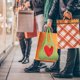 thumbnail image 4 of Bolsa de compras reutilizable de malla con estampado de corazón, bolsa de punto para verduras y frutas, 4 of 6
