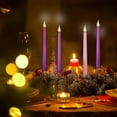 thumbnail image 5 of 4 Pieces Led Flameless Advent Candle Set Purple And Pink Advent Taper Candles For Christmas Advent Rituals, Casting Chimes, Spells, 5 of 5