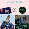 thumbnail image 5 of Joyfy Glow in The Dark Dinosaur Blanket for Kids Gifts for Boys 50" x 60" Soft Cozy Flannel Kids Throw Blanket, 5 of 8