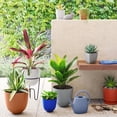 thumbnail image 2 of 8"x8" Square Self-Watering Plastic Planter Pot, Indoor Outdoor Decorative Plant Container for Herbs, Flowers, Succulents, Home Patio Garden, 2 of 4