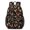 Rooster and Floral Black Pattern, variant on Rooster and Pumpkin Blue Pattern 17" Waterproof Oxford School Backpacks for Teens, S-Shape Padded Straps, for School, Travel, Hiking, Camping