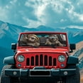 thumbnail image 3 of Uorisanigo Windshield Sun Shade for Jeep Wrangler, Gladiator, Renegade, FJ Cruiser, Funny Sloth Animal Driving Front Window Sunshade Sun Visor with Storage Bag Easy to Store, 3 of 7
