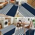 thumbnail image 6 of Navy Blue 3'x5' Washable Rug, Nautical Coastal Sea Abstract Art Non-Slip Area Rugs for Entryway Kitchen Classroom, StainResistant Dorm Throw Carpet, Low Pile Soft Indoor Floor Mat, 6 of 9
