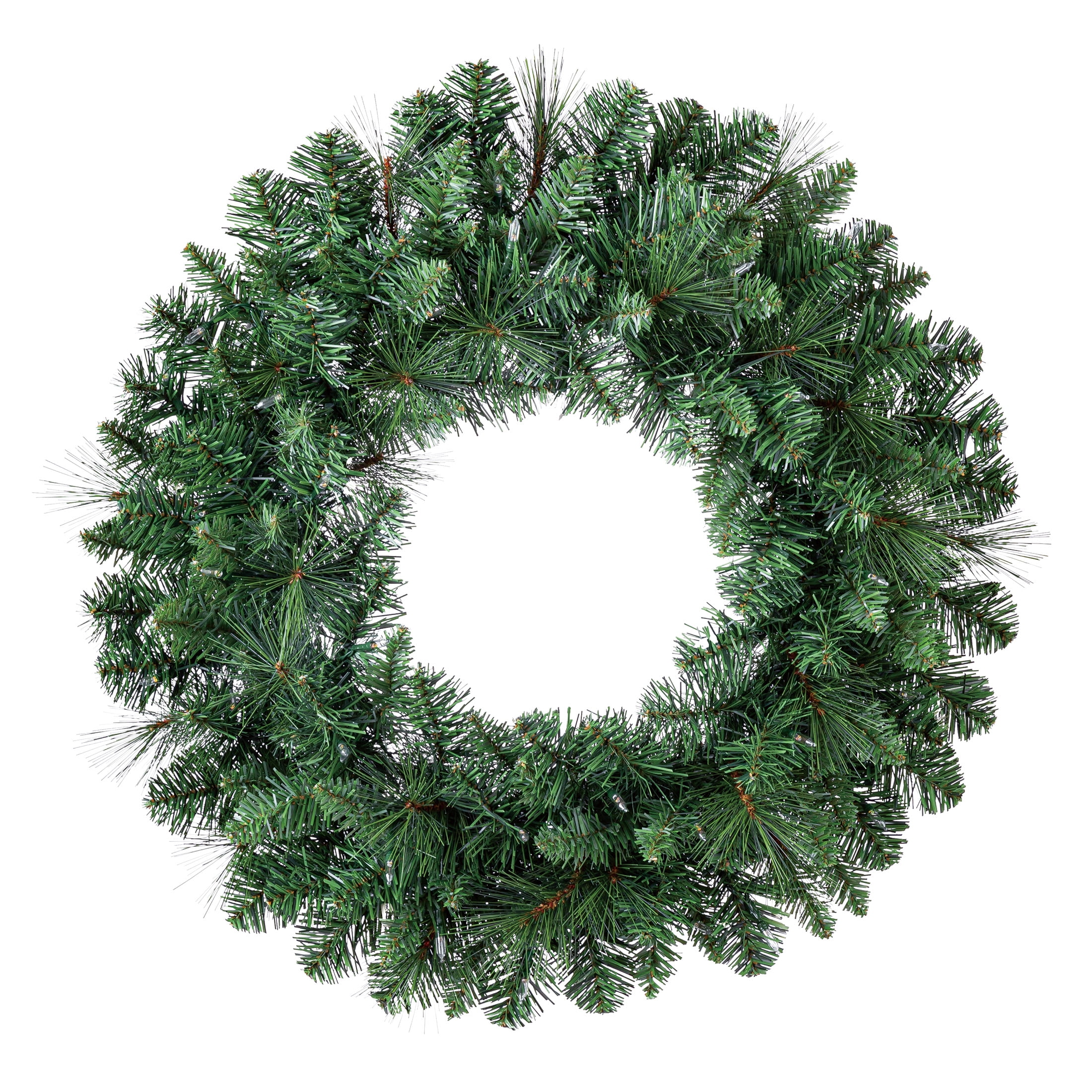 Scottsdale Pine Color-Changing Pre-Lit LED Battery Powered Christmas Wreath with Timer, Green, 24", by Holiday Time