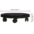 thumbnail image 2 of vidaXL Plant Trolleys with Wheels 2 pcs Diameter 11.8" Black 374.8 lb, 2 of 10